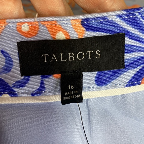 Talbots Canvas A-Line Skirt In Blue Sky Multi NWT - Picture 4 of 7